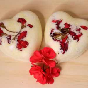 Photograph of twin pack of handcrafted bath bombs
